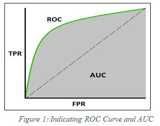 Figure 1: Indicating ROC Curve and AUC