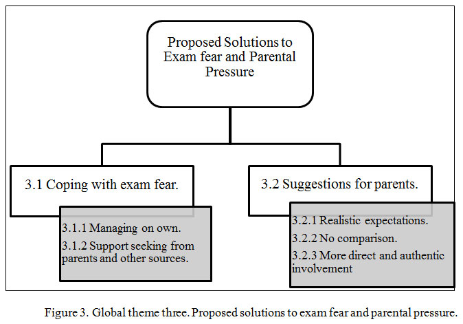 Figure 3. Global theme three. Proposed solutions to exam fear and parental pressure